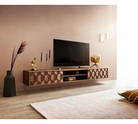 Buffet bas Fevo 200 cm acacia marron 2 portes flottant