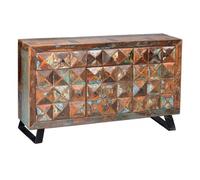 Buffet Bas - Giner y Colomer - Bois Recyclé - Multicolore - 3 Tiroirs et 3 Portes