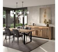Buffet bas industriel avec led 220 cm SANTORINI