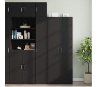 Buffet bas - JILI - Noir Armoire murale - pour salon - noir 30x42,5x40 cm bois d'ingénierie FR318