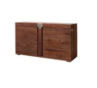 Buffet bas Manguier brun laqué massif 135x45x75 cm (BxTxH) bois massif AMSTERDAM #28