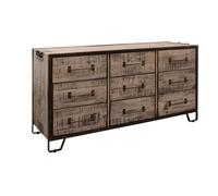 Buffet bas Manguier brun laqué massif 150x45x80 cm (BxTxH) bois massif HEAVY INDUSTRY #218