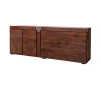 Buffet bas Manguier brun laqué massif 200x45x75 cm (BxTxH) bois massif AMSTERDAM #30