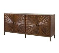 Buffet bas Manguier brun laqué massif 201x48x89 cm (BxTxH) bois massif STILMÖBEL #129