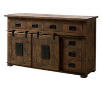 Buffet bas Manguier brun laqué RAILWAY #420 | 150x45x90 (BxTxH)76kgIndustrielmontémassif