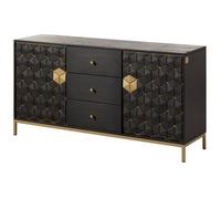 Buffet bas Manguier gris huilé massif 146x40x77 cm bois massif DIAMOND #122
