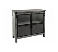 Buffet bas Manguier gris laqué massif 100x40x90 cm (BxTxH) bois massif HEAVY INDUSTRY #127