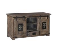 Buffet bas Manguier gris laqué massif 128x45x70 (BxTxH) bois massif RAILWAY #202