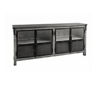 Buffet bas Manguier gris laqué massif 180x40x90 cm (BxTxH) bois massif HEAVY INDUSTRY #150