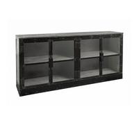 Buffet bas Manguier gris laqué massif 180x40x90 cm (BxTxH) bois massif HEAVY INDUSTRY #152