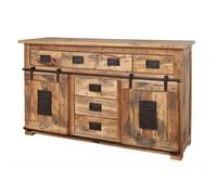 Buffet bas Manguier natur laqué massif 150x45x90 (BxTxH) bois massif RAILWAY #119