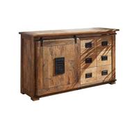 Buffet bas RAILWAY #121 natur 140x45x85 cm (BxTxH) bois massif