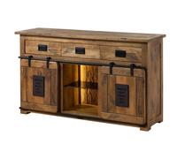 Buffet bas RAILWAY LUX #100 natur 150x45x90 (BxTxH) bois massif
