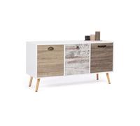 ID MARKET buffet BAHIA 3 portes 113 cm Scandinave bois
