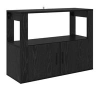 Buffet bas séjour,{1 pièce},meuble de rangement,design épuré, Chêne noir 80 x 30 x 60 cm Bois d'ingénierie bht69h40