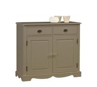 Buffet bas - Taupe - 2 Portes 2 Tiroirs - Style Anglais