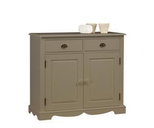 Buffet bas - Taupe - 2 Portes 2 Tiroirs - Style Anglais