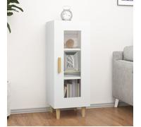 vidaXL Buffet armoire latérale meuble de rangement blanc 34,5x34x90 cm bois d'ingénierie