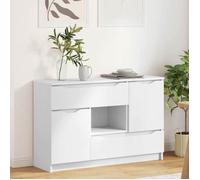 Buffet bas - vidaXL - Blanc - Bois d'ingénierie - 100x30x65,6 cm - Tiroir et 2 portes