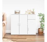 Buffet bas - VIDAXL - Blanc - Scandinave - Moderne - Laqué - Salle à manger - Meuble de séjour