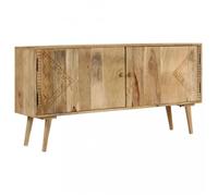 Buffet bas - vidaXL - Bois de manguier massif - 2 portes - Marron - 166 cm