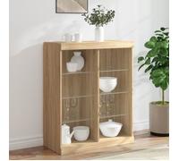 Vidaxl Buffet Avec Lumières Led Chêne Sonoma 81x37x100 Cm