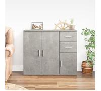 Buffet bas - VIDAXL - Gris béton - Industriel - 2 portes - Bois d'ingénierie