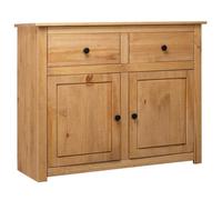 Buffet bas - VIDAXL - Pin solide - 2 tiroirs - 2 portes - Marron