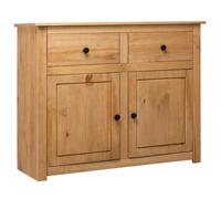 Buffet bas - vidaXL - Pin solide - 2 tiroirs et 2 portes - Style campagne