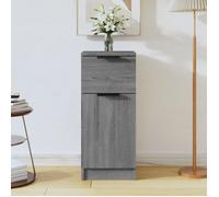 Buffet Gris Sonoma 70 cm bois contreplaqué 1 tiroir 2 compartiments Meuble de rangement