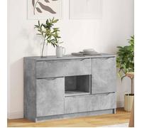 vidaXL Buffet avec tiroir Gris béton 100 x 30 x 65,6 Bois d'ingénierie