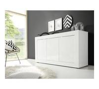 Buffet BASICO Décor laqué brillant 3 Portes L160 P42 H85 8 cm