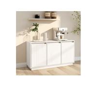 vidaXL Buffet 111x34x60 cm Blanc Bois massif de pin