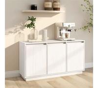 vidaXL Buffet Blanc 111x34x60 cm Bois massif de pin