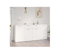 Buffet Blanc 160x36x75 cm Bois d ingénierie