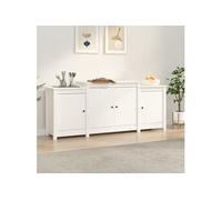 Buffet Blanc 164x37x68 cm Bois massif de pin