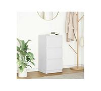 vidaXL Buffet blanc en bois d'ingénierie – 37,5×35×76 cm
