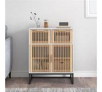 Buffet blanc 60x30x75 cm bois d ingénierie