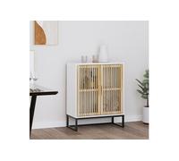vidaXL Buffet blanc 60x30x75 cm bois d'ingénierie352109 Blanc G
