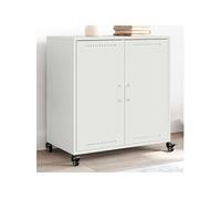 vidaXL Buffet 68 x 39 x 72 cm acier blanc