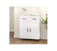 vidaXL Buffet 69,5 x 34 x 90 cm Bois d'ingénierie Blanc