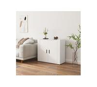 vidaXL Buffet Blanc 80x33x70 cm Bois d'ingénierie Blanc
