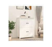 vidaXL Buffet Blanc – Bois massif de pin – 83x41,5x100 cm