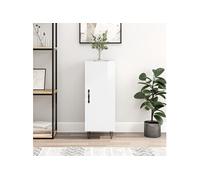 Buffet Blanc brillant 34,5x34x90 cm Bois d'ingénierie828534