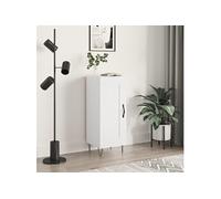 vidaXL Buffet Blanc brillant 34,5x34x90 cm Bois d'ingénierie