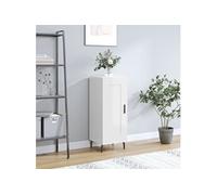 vidaXL Buffet Blanc brillant 34,5x34x90 cm Bois d'ingénierie