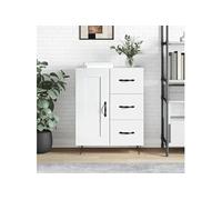 vidaXL Buffet Blanc brillant 69,5x34x90 cm Bois d'ingénierie