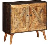 Buffet Bois de manguier massif 85x30x75 cm Brun G