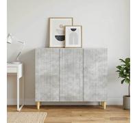 vidaXL Buffet Noir 89 x 34,5 x 80 cm Bois d'ingénierie, Salle de séjour, Buffet Vintage, Meuble de Rangement, Style Chic avec Pieds effilés, Finition Bois Classique