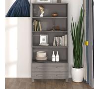 vidaXL Buffet HAMAR - Gris clair 85x35x180 cm